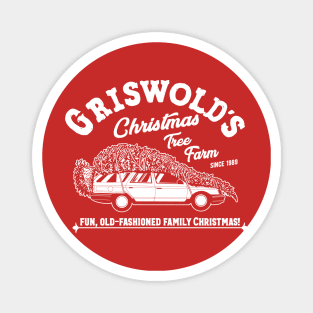 Griswold's Tree Farm (white) Magnet
